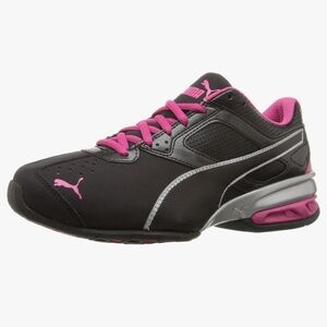 Puma Women's Black and Pink Athletic Shoes